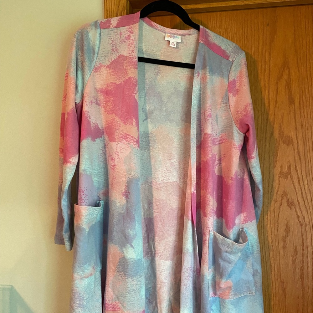 Cotton candy Lularoe Caroline cardigan size medium